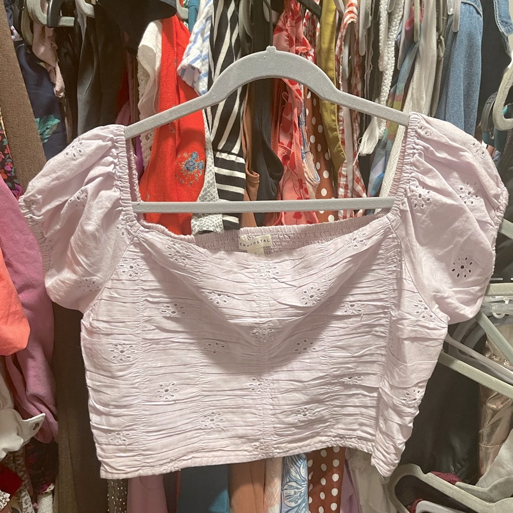 Aeropostale crop top light purple NWT